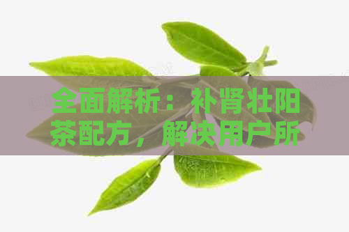 全面解析：补肾壮阳茶配方，解决用户所有疑问和需求