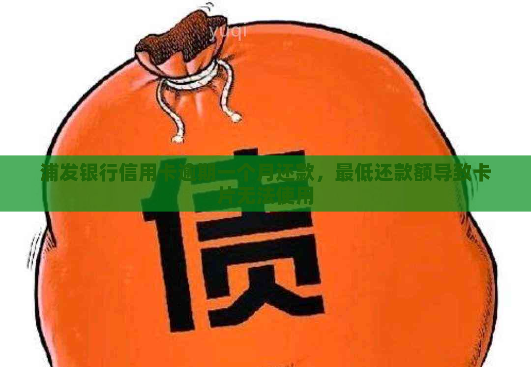 浦发银行信用卡逾期一个月还款，更低还款额导致卡片无法使用