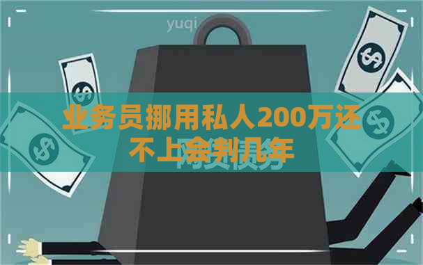 业务员挪用私人200万还不上会判几年