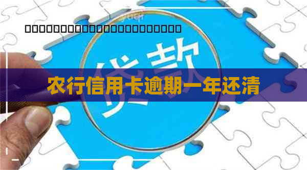 农行信用卡逾期一年还清