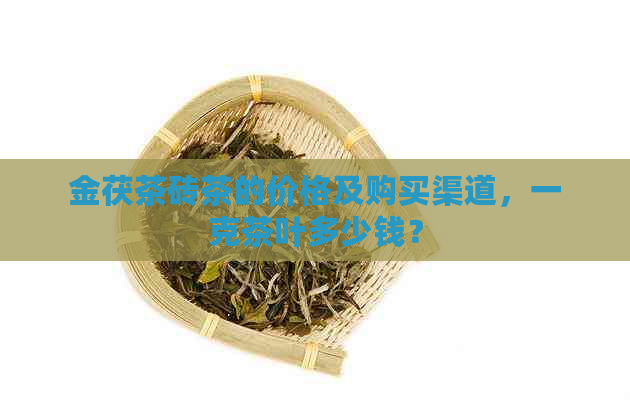 金茯茶砖茶的价格及购买渠道，一克茶叶多少钱？