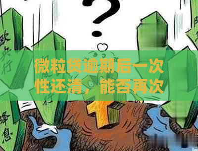 微粒贷逾期后一次性还清，能否再次借款？