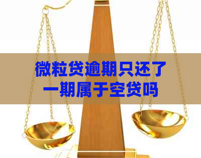 微粒贷逾期只还了一期属于空贷吗