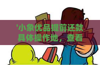 '小象优品提前还款具体操作地，查看及理解小象优品提前还款方式'