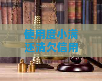 使用度小满还清欠信用卡额度是否可行？