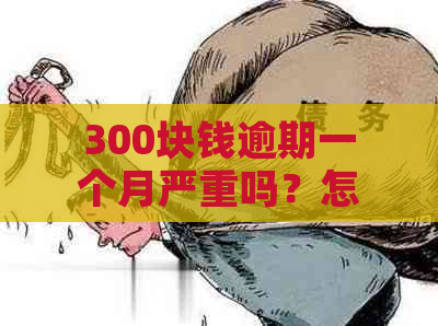 300块钱逾期一个月严重吗？怎么办？会怎样？上吗？