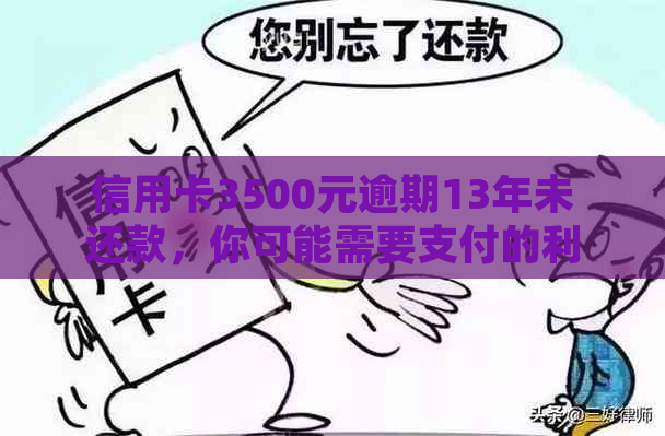 信用卡3500元逾期13年未还款，你可能需要支付的利息和滞纳金