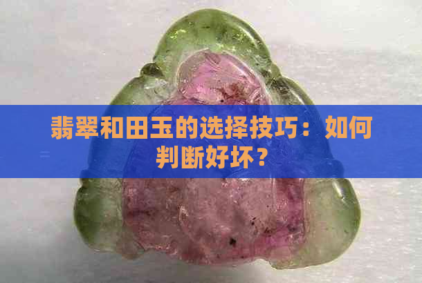 翡翠和田玉的选择技巧：如何判断好坏？