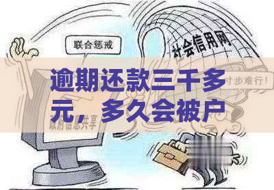 逾期还款三千多元，多久会被户地立案？了解相关政策和处理流程