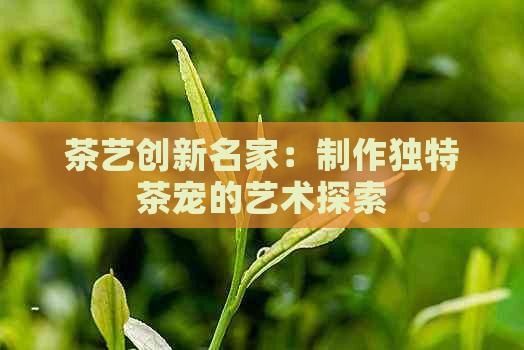 茶艺创新名家：制作独特茶宠的艺术探索