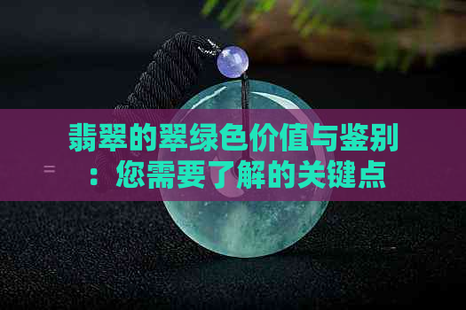 翡翠的翠绿色价值与鉴别：您需要了解的关键点