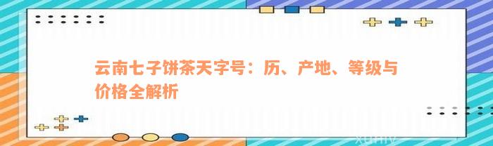 云南七子饼茶天字号：历、产地、等级与价格全解析