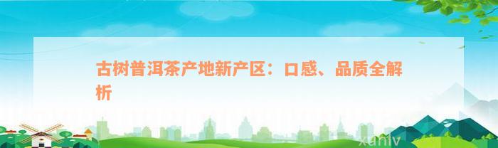 古树普洱茶产地新产区：口感、品质全解析