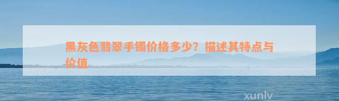 黑灰色翡翠手镯价格多少？描述其特点与价值