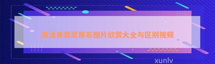 黑油青翡翠原石图片欣赏大全与区别视频