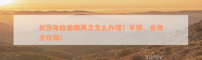 长沙年检逾期两次怎么办理？手续、业务全攻略！