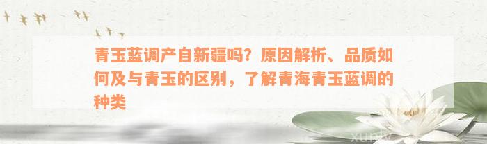 青玉蓝调产自新疆吗？原因解析、品质如何及与青玉的区别，了解青海青玉蓝调的种类