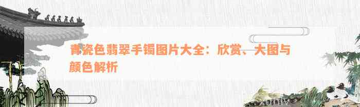 青瓷色翡翠手镯图片大全：欣赏、大图与颜色解析