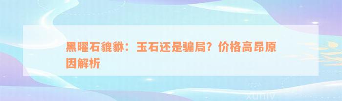 黑曜石貔貅：玉石还是骗局？价格高昂原因解析