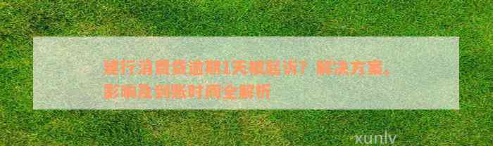 建行消费贷逾期1天被起诉？解决方案、影响及到账时间全解析