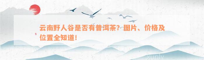 云南野人谷是否有普洱茶？图片、价格及位置全知道！