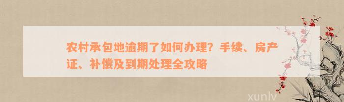 农村承包地逾期了如何办理？手续、房产证、补偿及到期处理全攻略