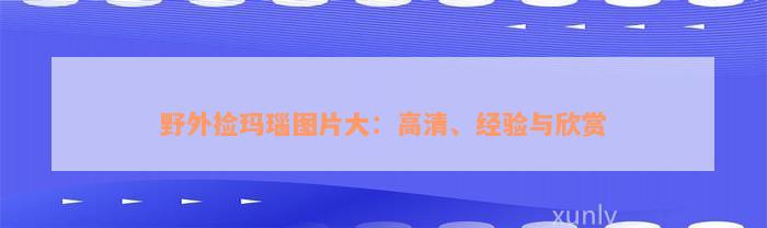 野外捡玛瑙图片大：高清、经验与欣赏