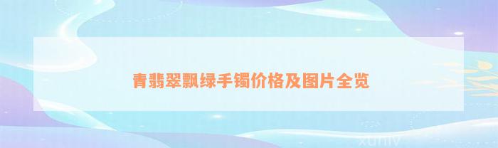 青翡翠飘绿手镯价格及图片全览