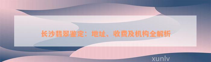 长沙翡翠鉴定：地址、收费及机构全解析