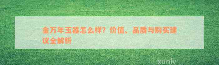 金万年玉器怎么样？价值、品质与购买建议全解析