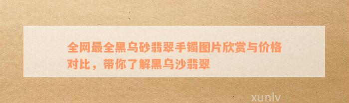 全网最全黑乌砂翡翠手镯图片欣赏与价格对比，带你了解黑乌沙翡翠