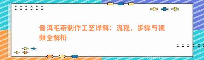 普洱毛茶制作工艺详解：流程、步骤与视频全解析