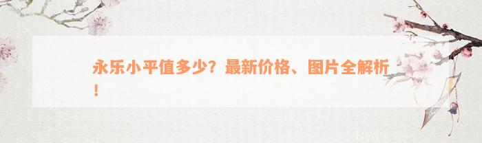 永乐小平值多少？最新价格、图片全解析！