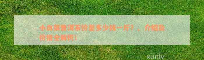 小白菜普洱茶价是多少钱一斤？、介绍及价格全解析！