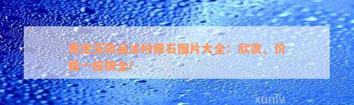 黄龙玉极品冰种原石图片大全：欣赏、价格一应俱全！