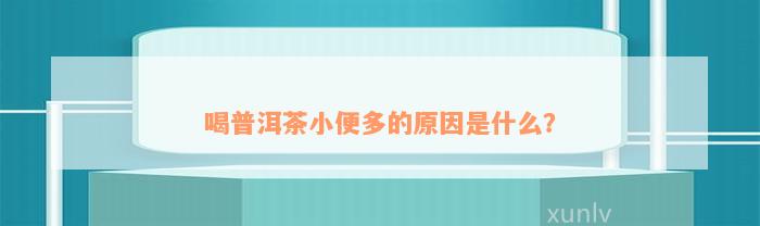 喝普洱茶小便多的原因是什么？