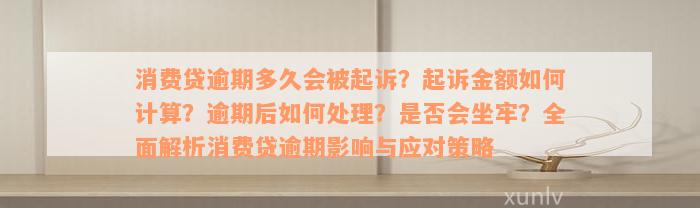 消费贷逾期多久会被起诉？起诉金额如何计算？逾期后如何处理？是否会坐牢？全面解析消费贷逾期影响与应对策略