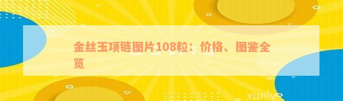 金丝玉项链图片108粒：价格、图鉴全览