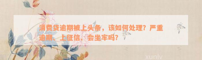 消费贷逾期被上头条，该如何处理？严重逾期、上征信、会坐牢吗？