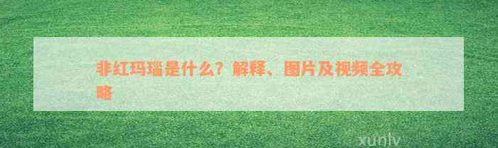 非红玛瑙是什么？解释、图片及视频全攻略