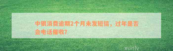 中银消费逾期2个月未发短信，过年是否会电话催收？