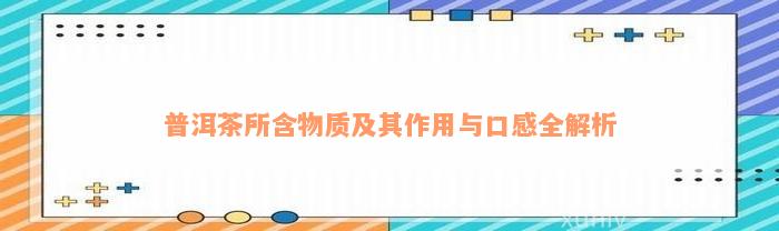 普洱茶所含物质及其作用与口感全解析