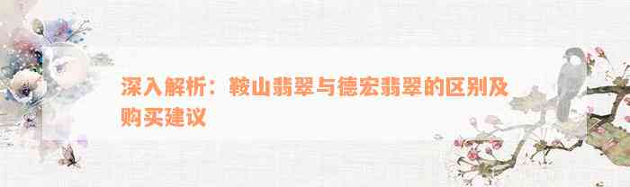 深入解析：鞍山翡翠与德宏翡翠的区别及购买建议