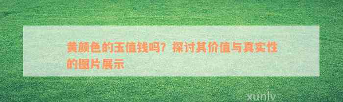 黄颜色的玉值钱吗？探讨其价值与真实性的图片展示