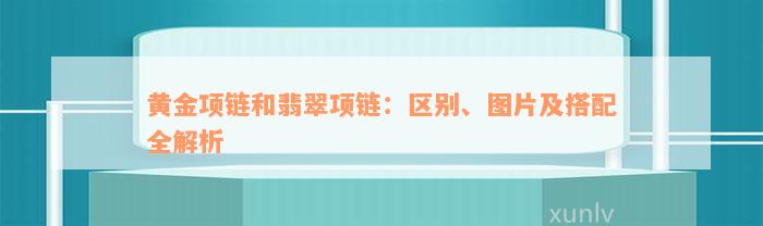 黄金项链和翡翠项链：区别、图片及搭配全解析