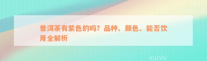 普洱茶有紫色的吗？品种、颜色、能否饮用全解析