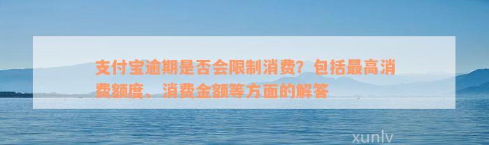 支付宝逾期是否会限制消费？包括最高消费额度、消费金额等方面的解答