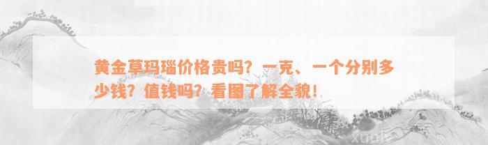 黄金草玛瑙价格贵吗？一克、一个分别多少钱？值钱吗？看图了解全貌！