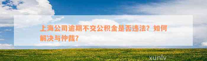 上海公司逾期不交公积金是否违法？如何解决与仲裁？