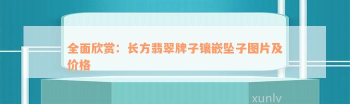 全面欣赏：长方翡翠牌子镶嵌坠子图片及价格